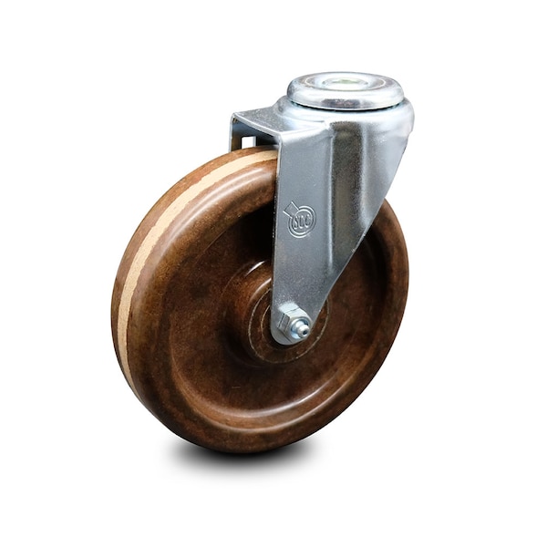 6 Inch High Temp Phenolic Wheel Swivel Bolt Hole Caster